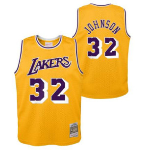 Baby's Mitchell & Ness Hardwood Classic NBA Jersey Magic Johnson Los Angeles Lakers yellow