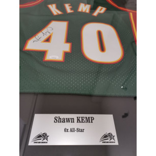 NBA Jersey Shawn Kemp Seattle Sonics signed and authenticated Green