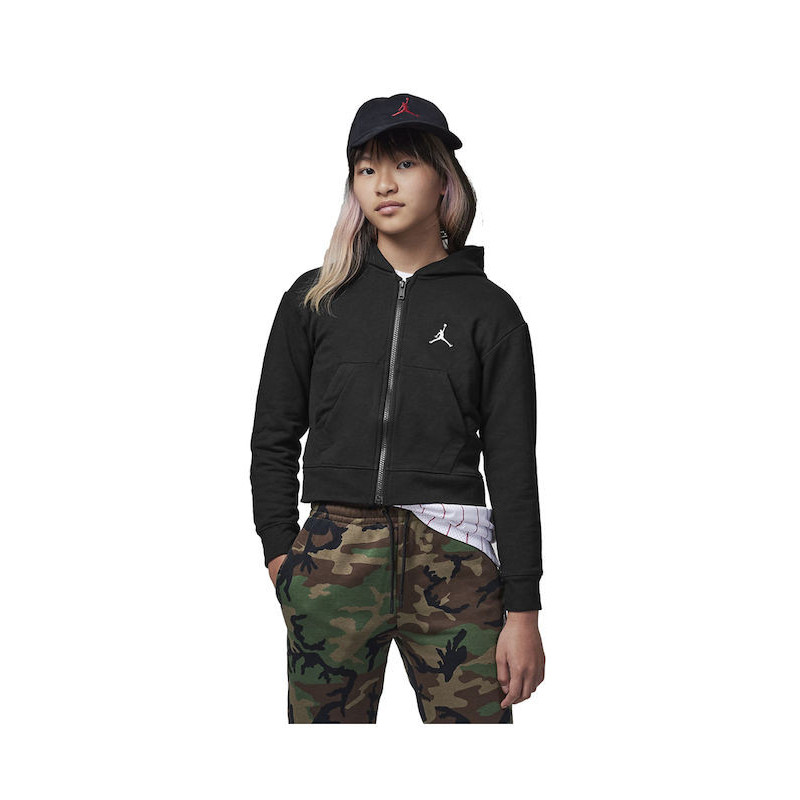 Girl's Jordan Essentials Boxy Full zip Hoody Black
