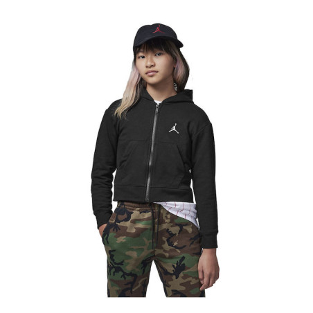 Sudadera con zip Jordan Essentials Boxy negro para Chica