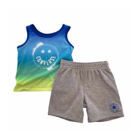 Camiseta sin mangas con short Converse Muscle Azul para nino