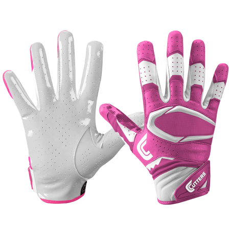 Gants de football américain Cutters S451 REV pro 2.0 Rose