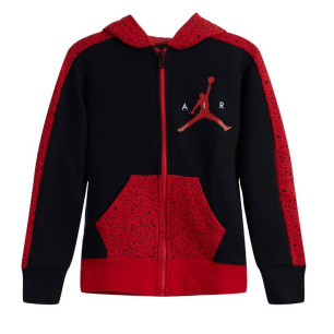 Kid's Jordan Air Speckle Fleece Fullzip Hoody Black
