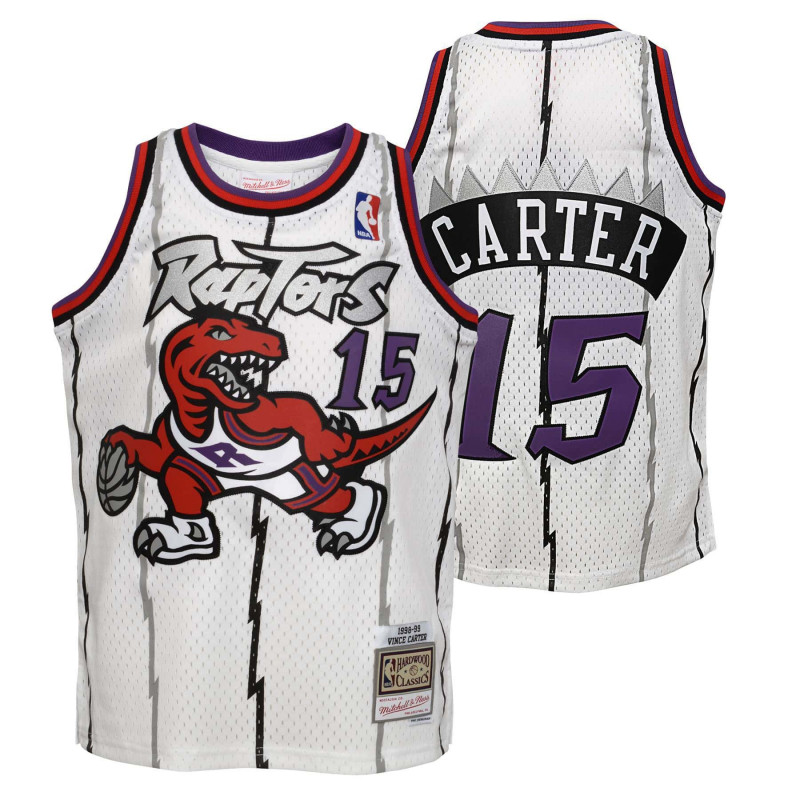 embarazada deshonesto Generoso Camiseta NBA Vince Carter Toronto Raptors 1998-99 Mitchell & ness Hardwood  Classic Blanco para bebe