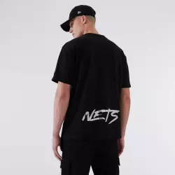 T-Shirt NBA Brooklyn nets New Era Metallic Noir