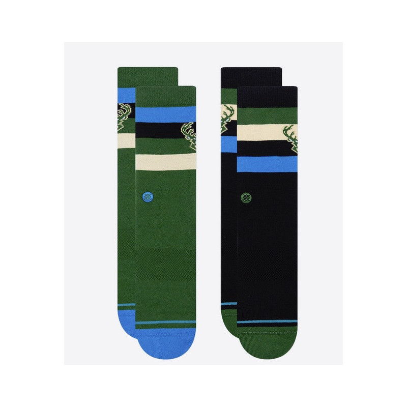 Stance St 2 pack NBA Milwaukee Bucks Sock Green