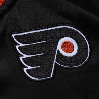 Men's Mitchell & Ness Lightweight satin Jacket NHL Philadelphia Flyers Black