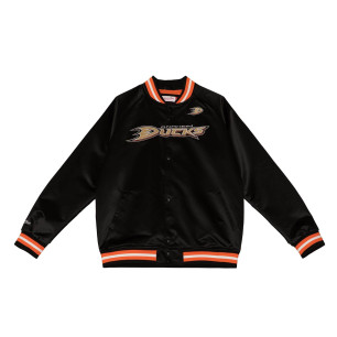 Men's Mitchell & Ness Lightweight satin Jacket NHL Anaheim Ducks Black
