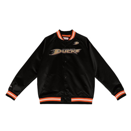 Veste NHL Anaheim Ducks Mitchell & Ness Lightweight satin Noir