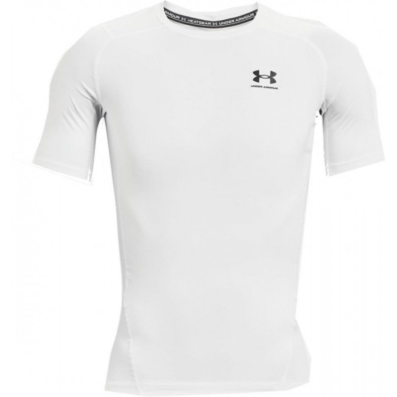 T-shirt de compression à manche courte Under Armour HeatGear Blanc
