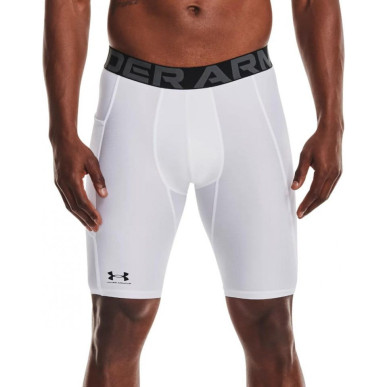 Short de compression Long Under Armour Heatgear 3.0 Blanc