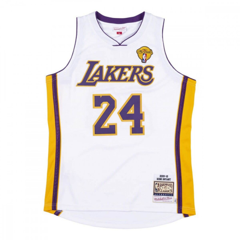 Meloso Deportista Peticionario Camiseta NBA auténtico Kobe Bryant Los Angeles Lakers 2009-10 Mitchell &  ness Blanco