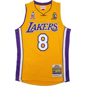 Camiseta NBA auténtico Kobe Bryant Los Angeles Lakers 2001-02 Mitchell & ness Amarillo