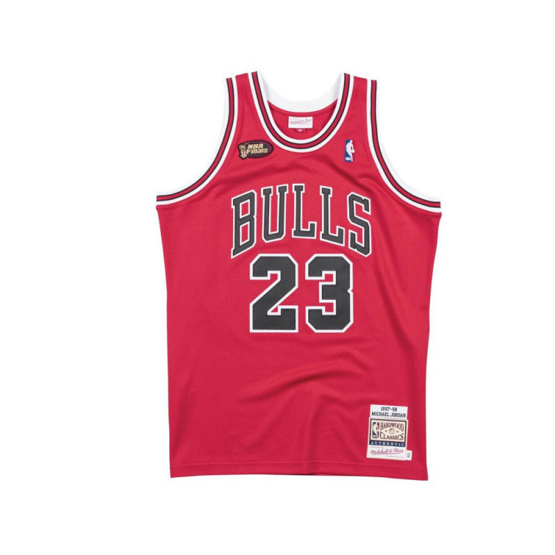 Camiseta NBA auténtico Michael Jordan chicago Bulls 1997-98 & ness Rojo