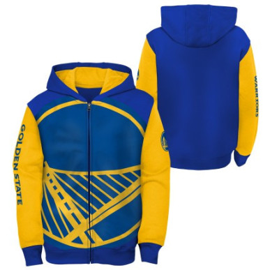 Sudadera Zip NBA Golden State Warriors Outerstuff Poster Board Azul para nino