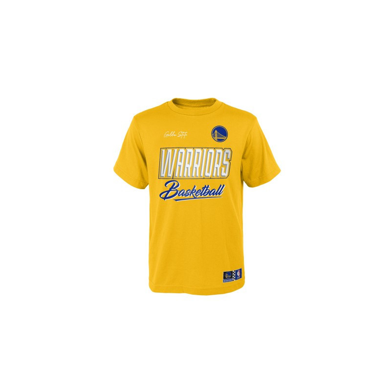 Kids' Outerstuff Court vs Track NBA Golden State Warriors T-shirt Gold