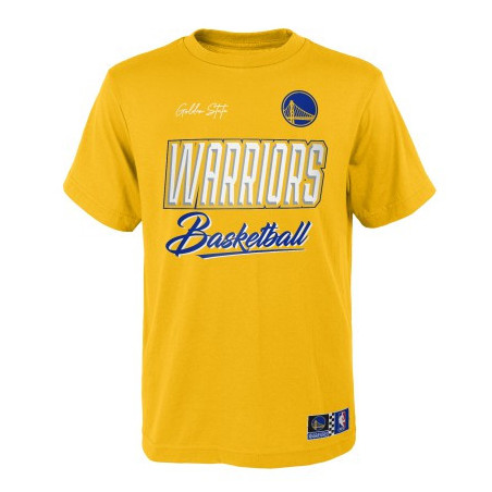 T-shirt NBA Golden State Warriors Outerstuff Court vs Track Jaune pour Junior
