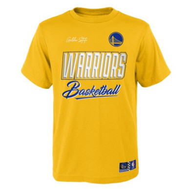 Kids' Outerstuff Court vs Track NBA Golden State Warriors T-shirt Gold
