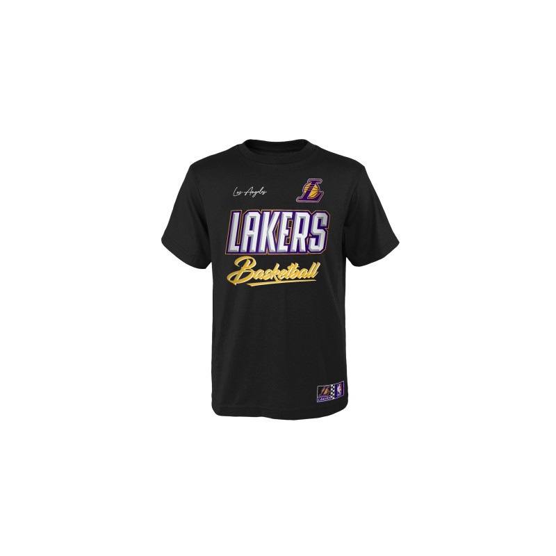 Kids' Outerstuff Court vs Track NBA Los Angeles Lakers T-shirt Black