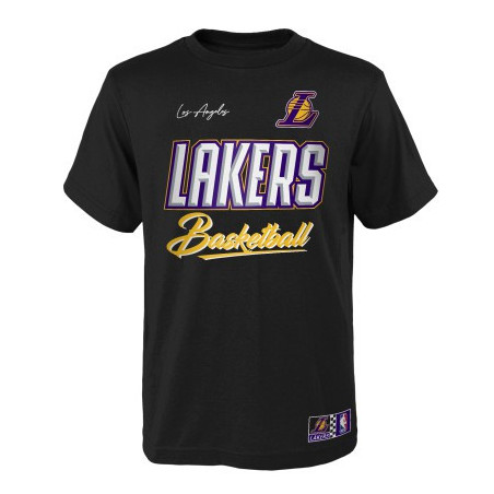 Kids' Outerstuff Court vs Track NBA Los Angeles Lakers T-shirt Black