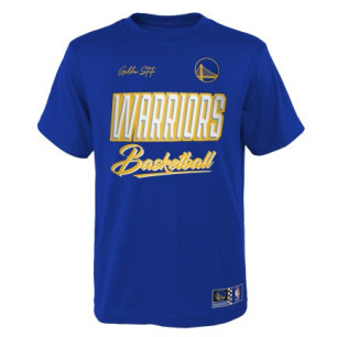 Kids' Outerstuff Court vs Track NBA Golden State Warriors T-shirt Royal