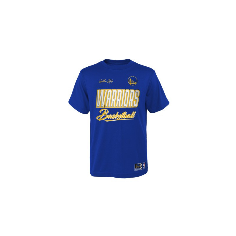 Kids' Outerstuff Court vs Track NBA Golden State Warriors T-shirt Royal