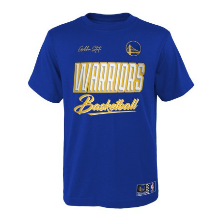 Kids' Outerstuff Court vs Track NBA Golden State Warriors T-shirt Royal
