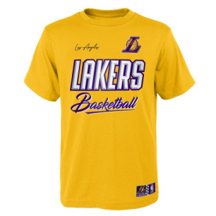 Kids' Outerstuff Court vs Track NBA Los Angeles Lakers T-shirt Gold