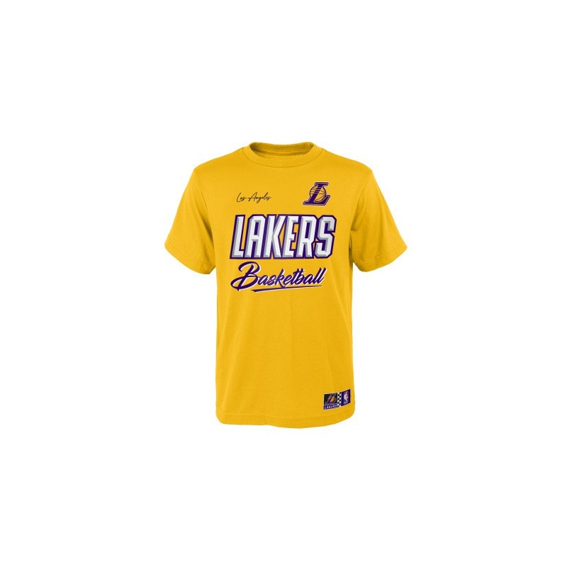T-shirt NBA Los Angeles Lakers Outerstuff Court vs Track Jaune pour Junior