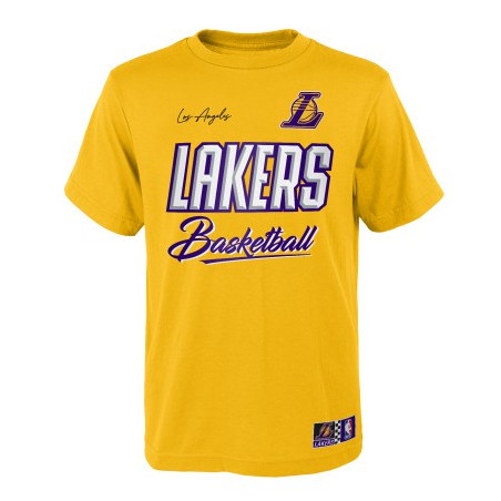 Kids' Outerstuff Court vs Track NBA Los Angeles Lakers T-shirt Gold