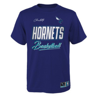 Kids' Outerstuff Court vs Track NBA Charlotte Hornets T-shirt Purple