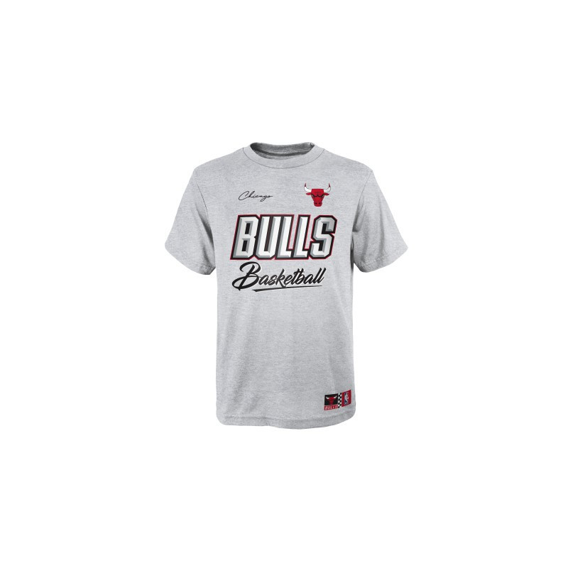 Kids' Outerstuff Court vs Track NBA Chicago Bulls T-shirt Grey