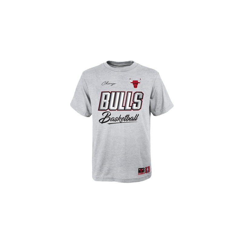 T-shirt NBA Chicago Bulls Outerstuff Court vs Track Gris pour Junior