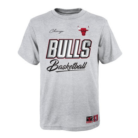 Kids' Outerstuff Court vs Track NBA Chicago Bulls T-shirt Grey