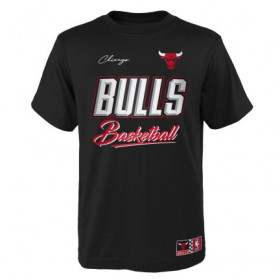 T-shirt NBA Chicago Bulls Outerstuff Court vs Track Noir pour Junior