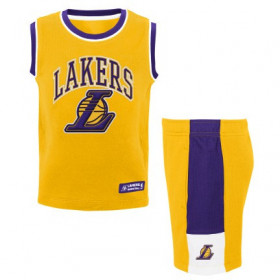 Camiseta y short NBA Los Angeles Lakers Outer Stuff Zone Defense para Nino