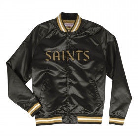 Veste NFL New Orleans Saints Mitchell & Ness Lightweight satin Noir