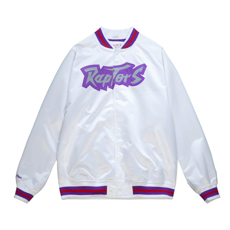 Men's Mitchell & Ness Lightweight satin Jacket NBA Toronto Raptors White