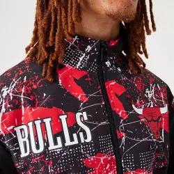 jacketa NBA Chicago Bulls New Era Panel Track Negro