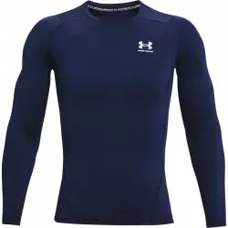 Maillot de compression à manches longues Under Armour Heatgear Bleu marine pour homme