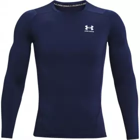 Maillot de compression à manches longues Under Armour Heatgear Bleu marine pour homme