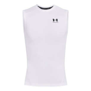 Maillot de compression sans manche Under Armour Blanc pour homme
