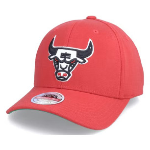 Mitchell & ness Team Ground Stretch Snapback hat NBA Chicago Bulls Red