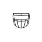 Grille S2BDC HS4 pour casque de football américain riddell Speed Icon