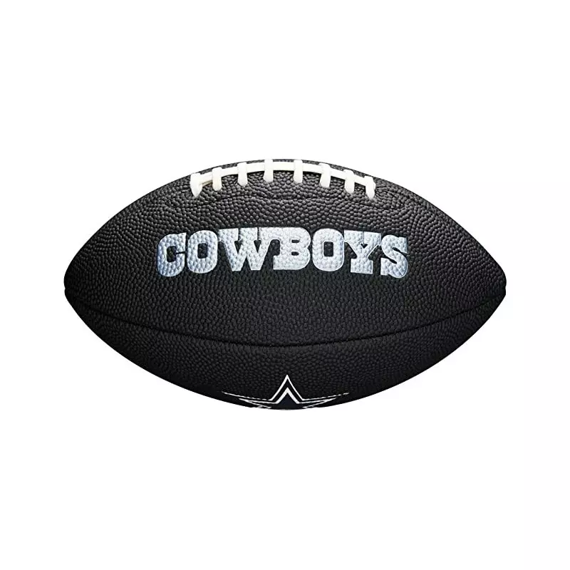 Mini Ballon de Football Américain NFL Dallas Cowboys Wilson Soft touch logo Noir
