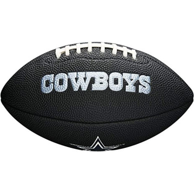 Mini Ballon de Football Américain NFL Dallas Cowboys Wilson Soft touch logo Noir