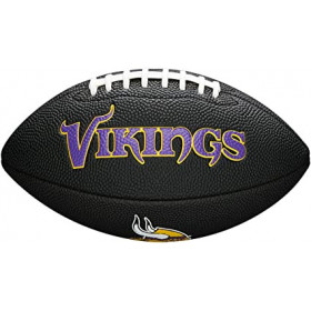 Mini Ballon de Football Américain NFL Minnesota Vikings Wilson Soft touch logo Noir