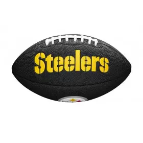 Mini Ballon de Football Américain NFL Pittsburgh Steelers Wilson Soft touch logo Noir
