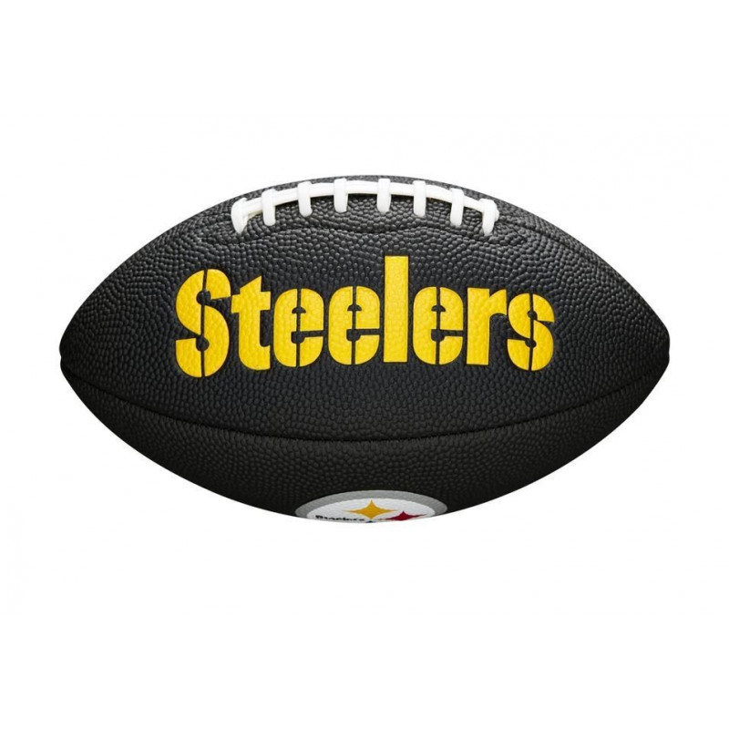 Mini balon de futbol americano NFL Pittsburgh Steelers Wilson NFL Soft touch team negro