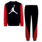 Sudadera y pantalone Jordan Air Speckle Fleece negro Rojo Para Chico